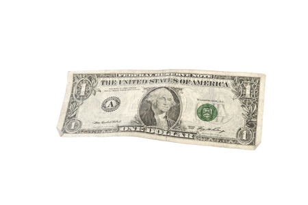 dollar isolated on white