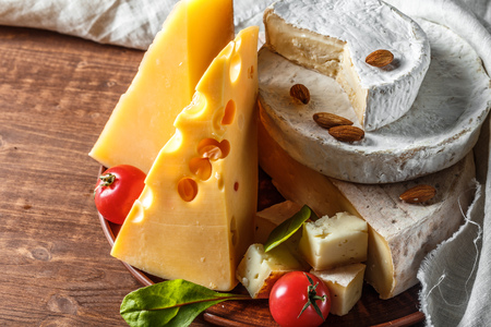 cheese on the tableの写真素材
