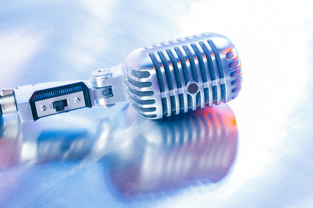 Retro microphoneの写真素材
