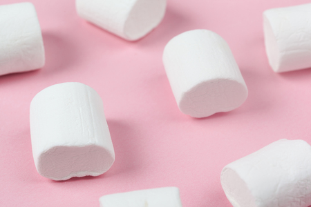 Fluffy white marshmallowの写真素材