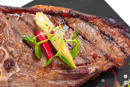 Grilled beef steakの写真素材
