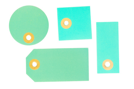 label isolated on whiteの写真素材