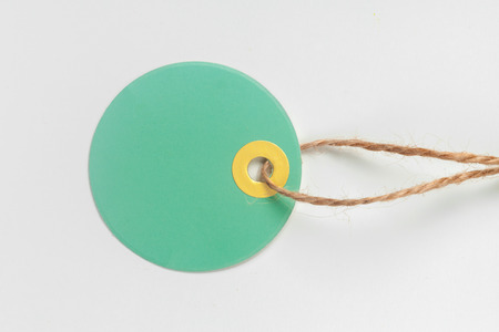 label isolated on whiteの写真素材