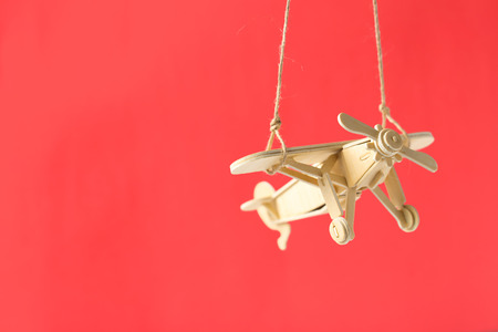 toy airplane close upの写真素材