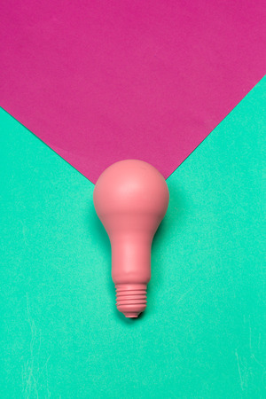 Pink pastel Light bulbの写真素材