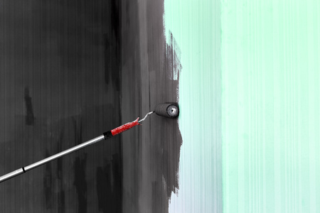 Roller Brush Paintingの写真素材