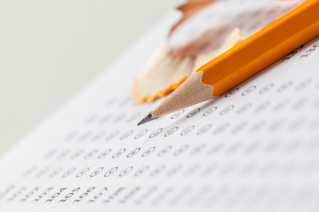 Test score sheet with answersの写真素材