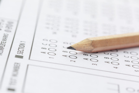 Test score sheet with answers