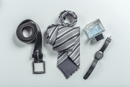 Men accessories. Top view.の写真素材