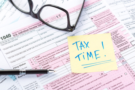 Tax forms, close up