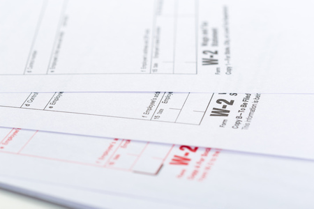 Tax forms, close up