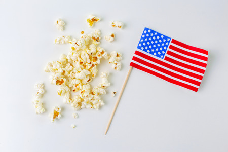 Tasty salted popcornの写真素材