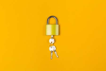 New metal padlock