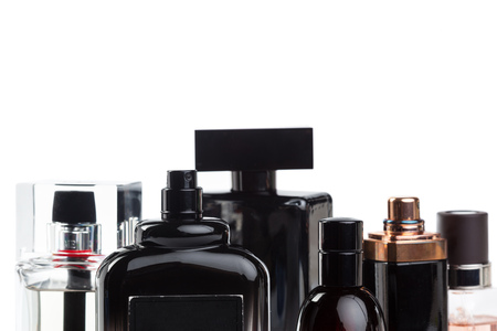 Bottle of perfume isolated of white backgroundの写真素材