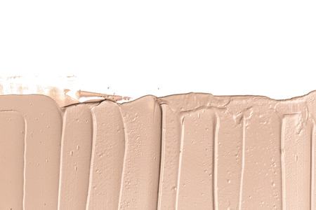 Liquid Foundation Smudge On White Background.