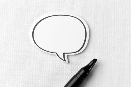 Social Media Chat Concept. Blank empty chat bubble for text
