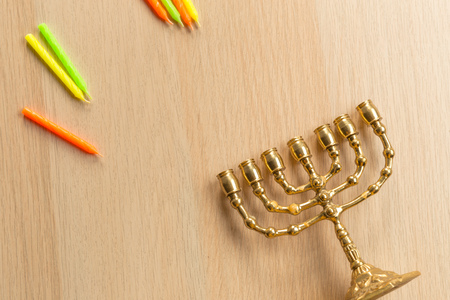 Ancient ritual candle menorah