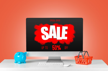 Shopping Online Buy Sale Shopahoslics Concept