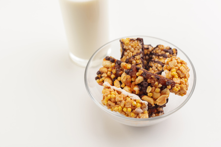 Bowl of healthy muesliの写真素材