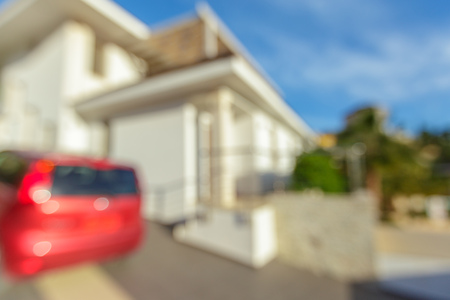 Abstract blur city bokeh backgroundの写真素材