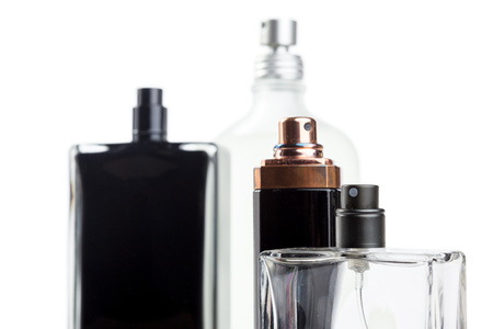 Bottle of perfume isolated of white backgroundの写真素材