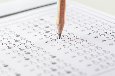 Test score sheet with answersの写真素材