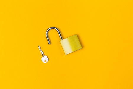 New metal padlockの写真素材