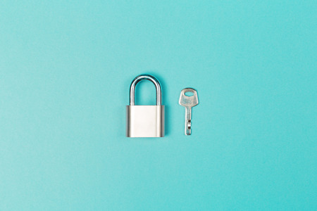 New metal padlock