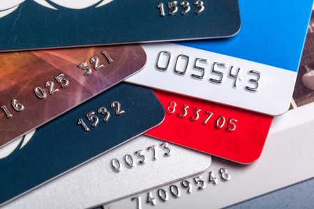 Credit card close up shot