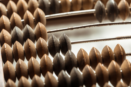 Vintage abacus close up