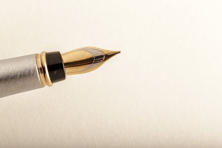 Fountain Pen on Written Pageの写真素材