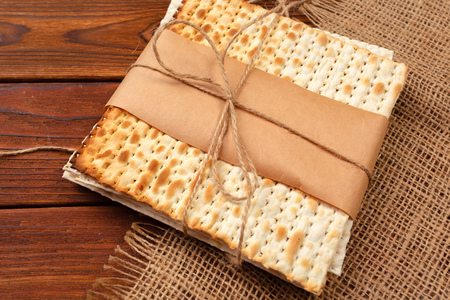 Jewish traditional Passover matzo bread