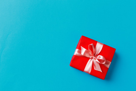 gift box on color background