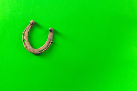 Old rusty horseshoeの写真素材