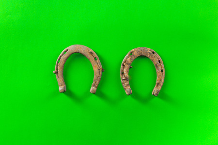 Old rusty horseshoe