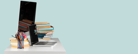 Modern creative workspace.の写真素材