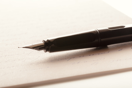 Fountain Pen on Written Page