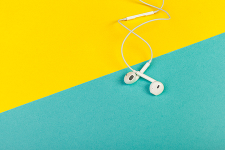 Sound music headphone. Audio technology.