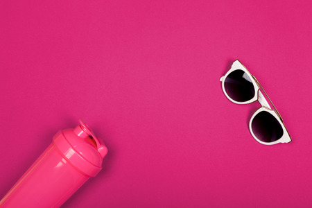 sport bottle top viewの写真素材