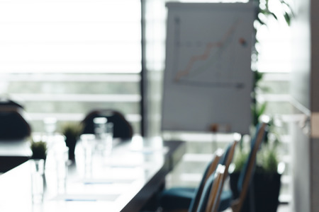 Blurred office interior space backgroundの写真素材