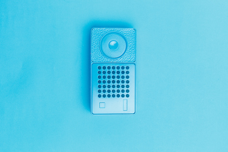 Radio receiver on color background