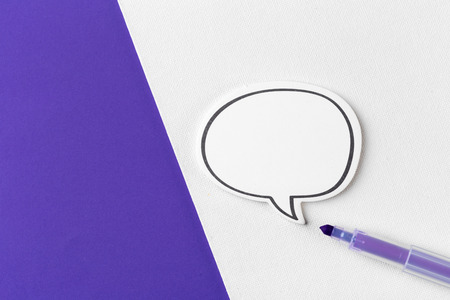 Social Media Chat Concept. Blank empty chat bubble for textの写真素材