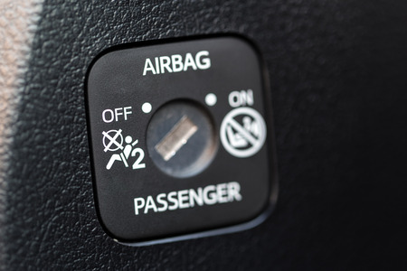 airbag sign in car. car safety concept.の写真素材