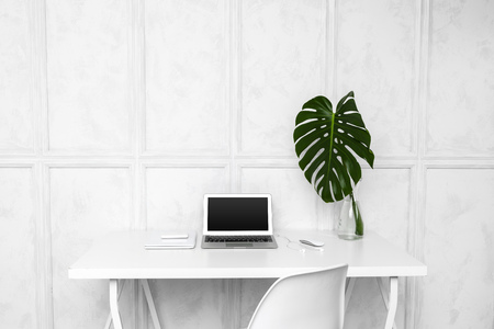 Interior design of creative home officeの写真素材