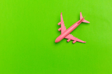 Model plane,airplane on pastel color background.の写真素材