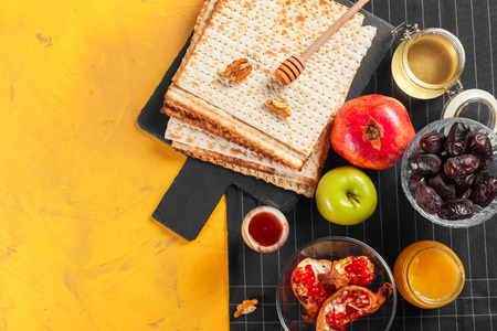 traditional Jewish kosher matzo for Easter pesahの写真素材