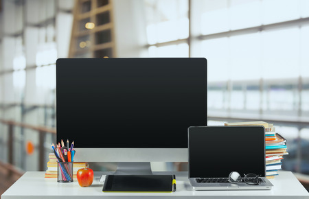 Modern creative workspace.の写真素材