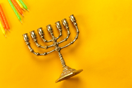 Ancient ritual candle menorahの写真素材