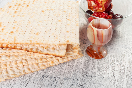 traditional Jewish kosher matzo for Easter pesah