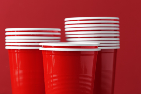 College party sport - beer pongの写真素材